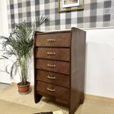 Vintage Scandinavian chiffonnier inclined drawers