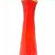 Bean vase, mid-century modern, red glass, Ząbkowice, Poland, 1970s