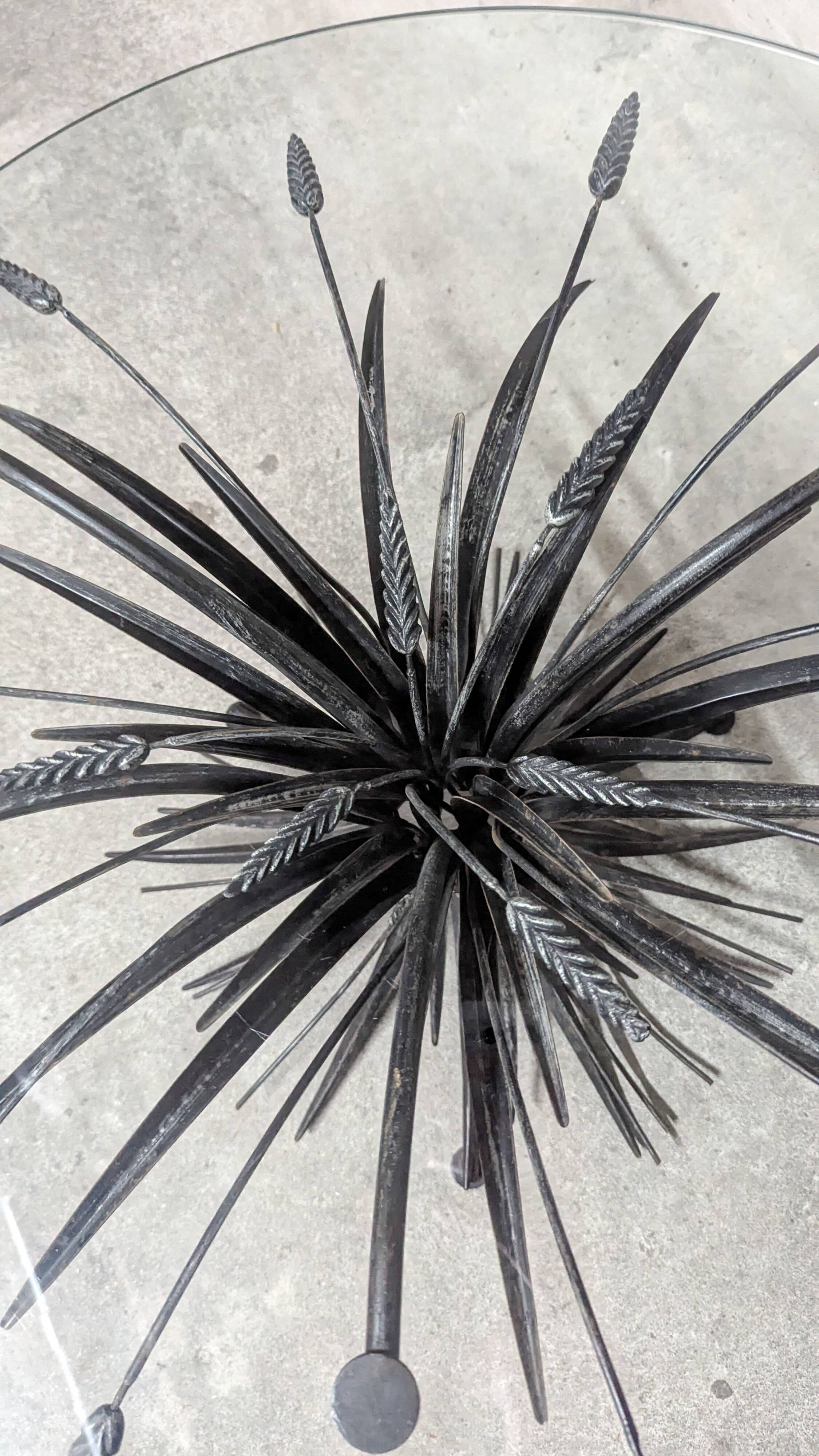 Coffee table with ears of wheat, "Coco Chanel" by Goossens, Circa 1970