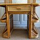 Bamboo and rattan vanity / dressing table with drawer and mirror, 1970s mid-century modern