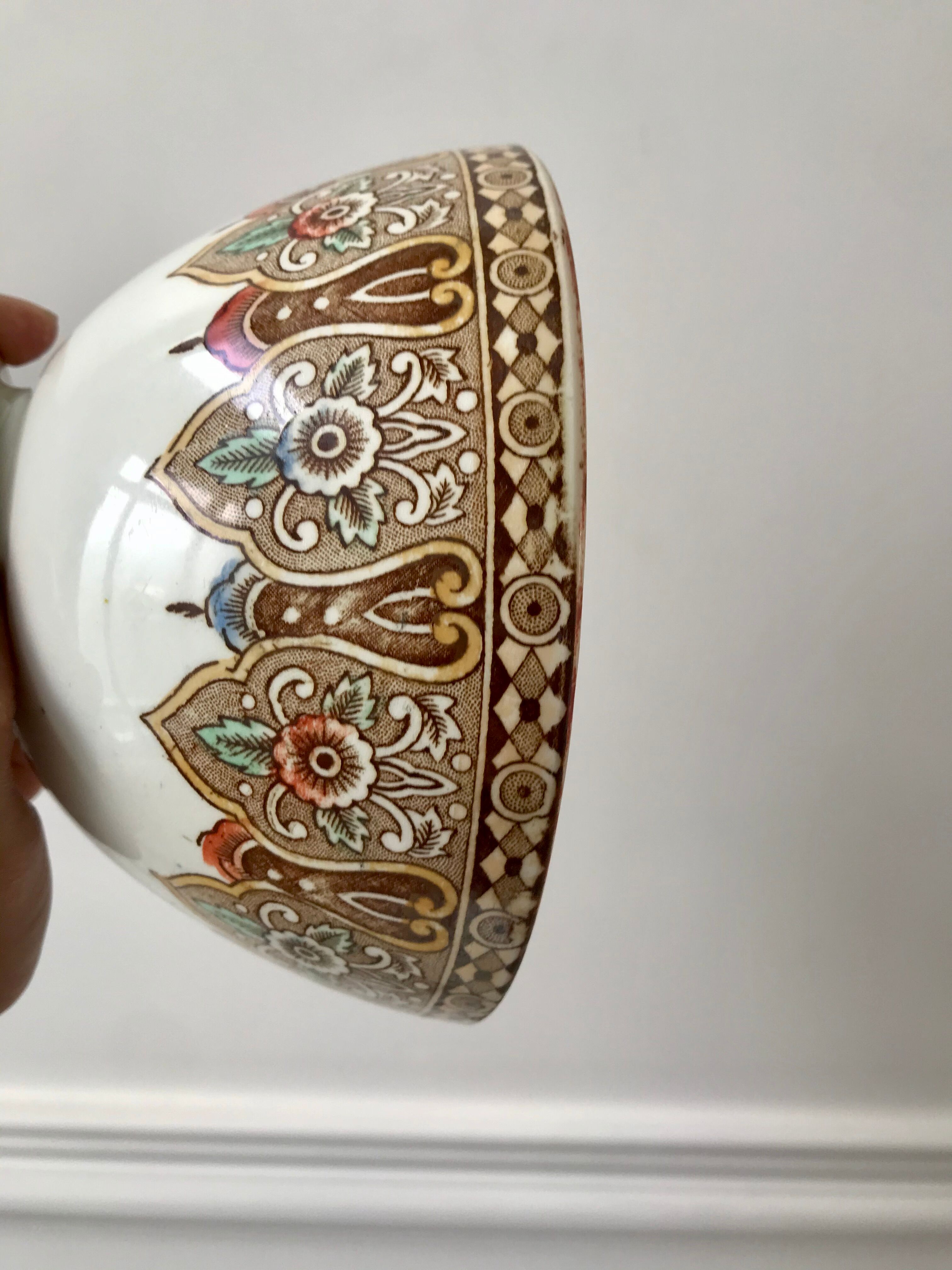 Bowl in iron earth model "persian" late nineteenth