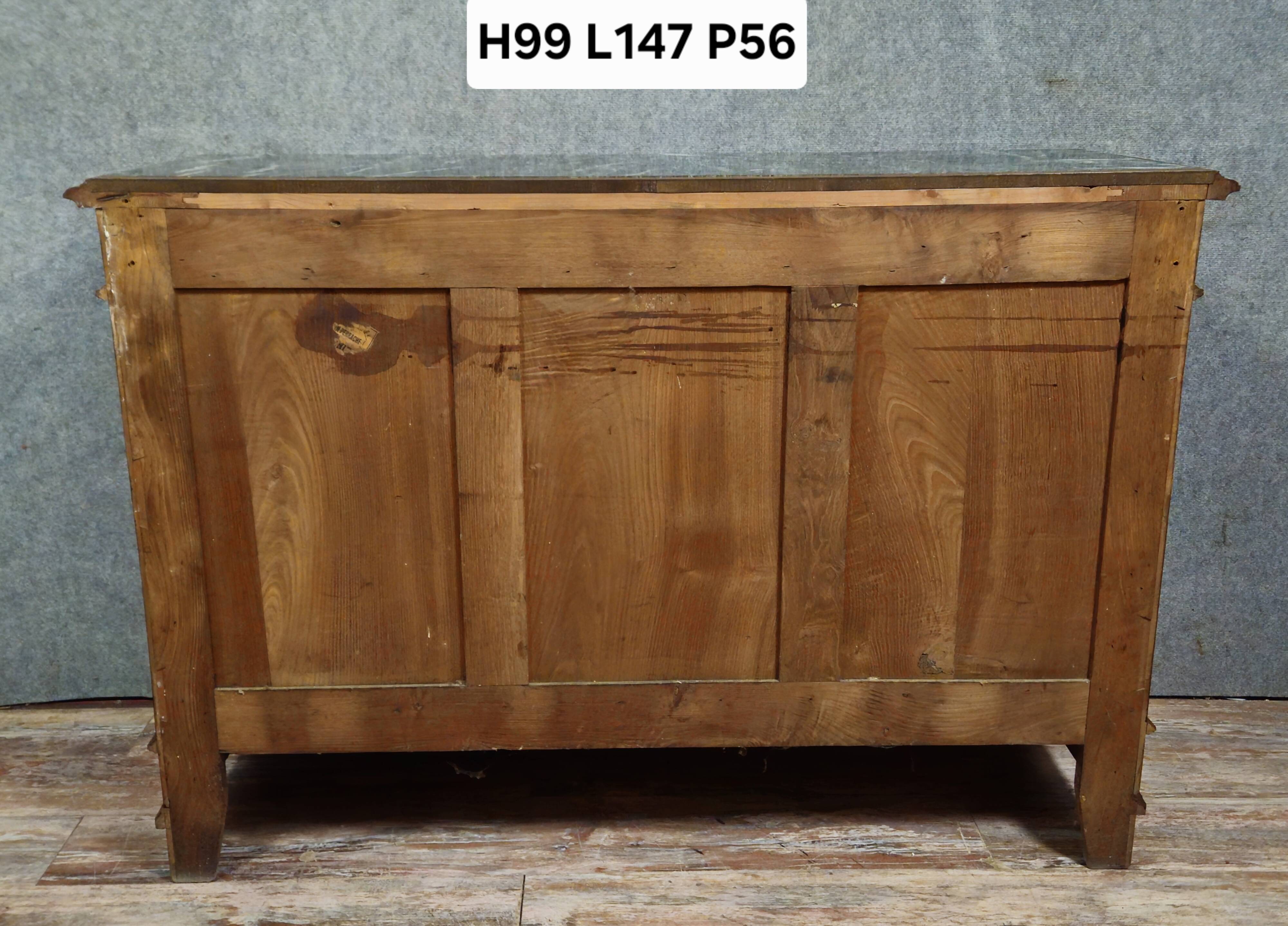 Buffet style Renaissance in mahogany with marble top – 19th century