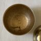 Vintage 1970s golden metal apple-shaped box