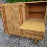 Wardrobe with desk integrated