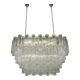 Contemporary Modern Oval "Tronchi" Murano Glass Chandelier