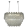 Contemporary Modern Oval "Tronchi" Murano Glass Chandelier