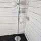 70s chrome metal floor lamp with 3 opaline ball lights