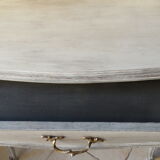 Former white grey patina hairdresser mirror table 2 Shabby chic drawer