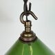 Industrial British Green Enamel Factory Pendant Lamp, 1950s