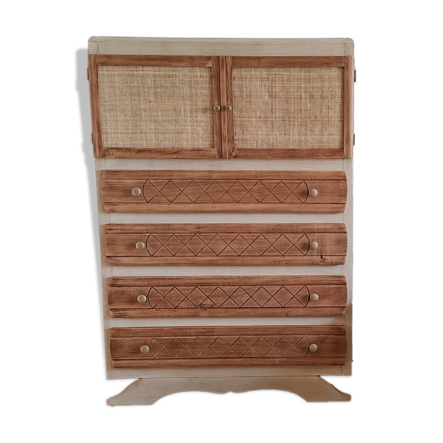 Vintage linen chest of drawers
