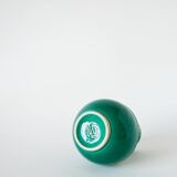 Barbotine vase / ceramic, green and gold, 1960