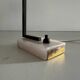 Lampe de bureau minimaliste à tête en laiton et base en marbre, années 1960, Allemagne