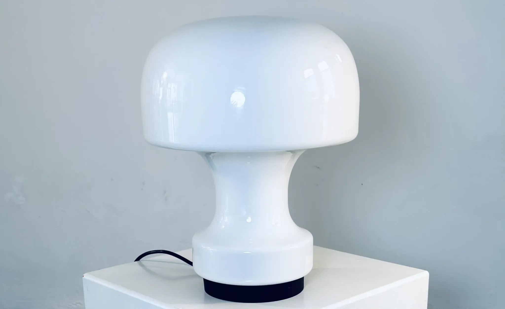 A-743 Mushroom Lamp By Glashütte Limburg, Germany, 1970S