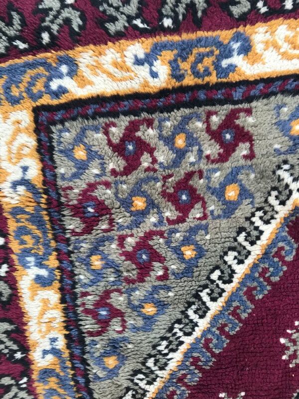Vintage tunisian rug handmade 98 x 154 cm