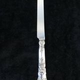 6 dessert knives blade and handle in sterling silver