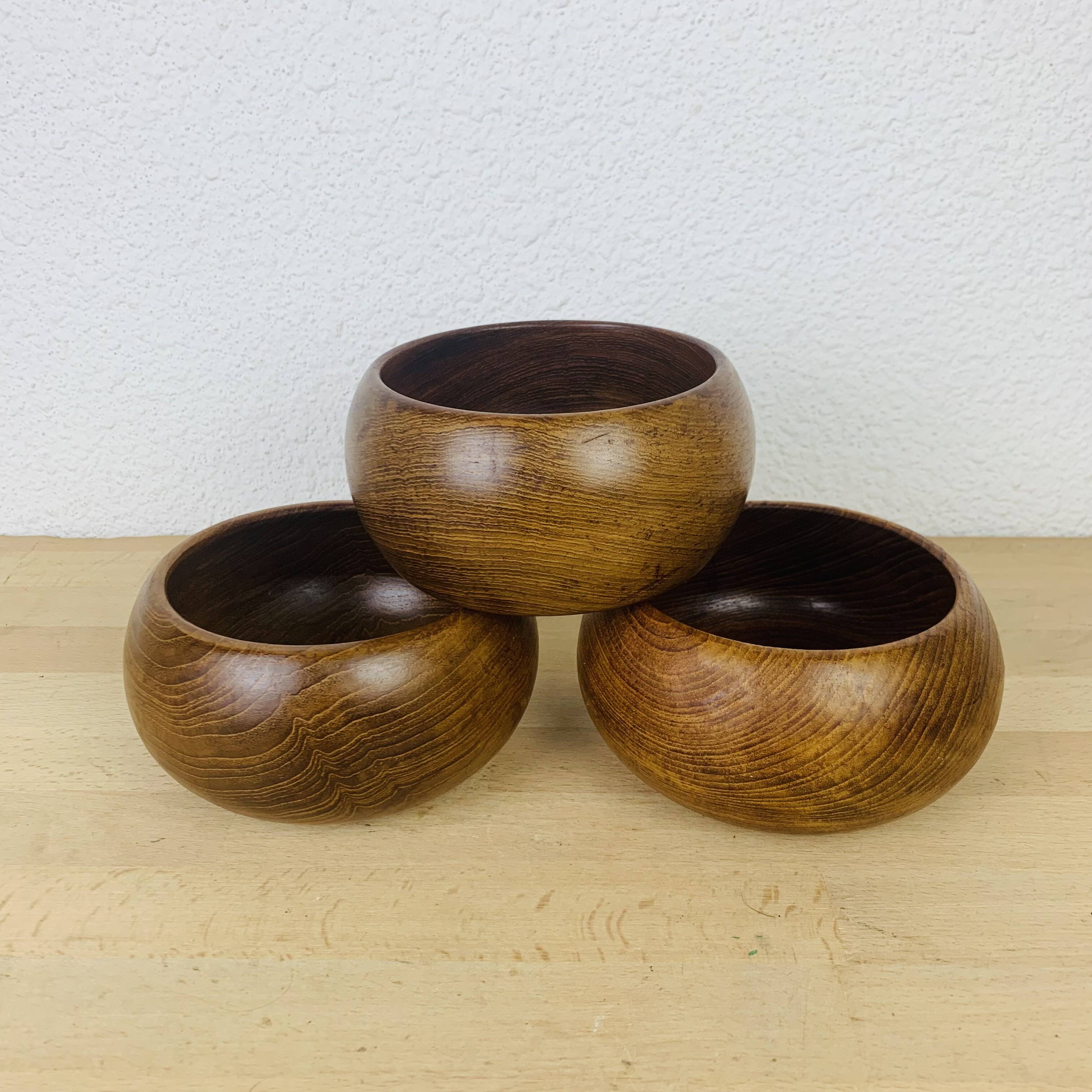 3 Scandinavian Danish teak bowls from the 60s