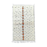 Berber carpet orange and black pea patterns 85 X 140 cm