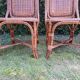 4 chaises Perret et Vibert en bambou et rotin