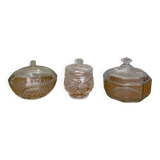 Set of 3 vintage glass candy jars