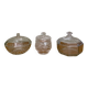Set of 3 vintage glass candy jars
