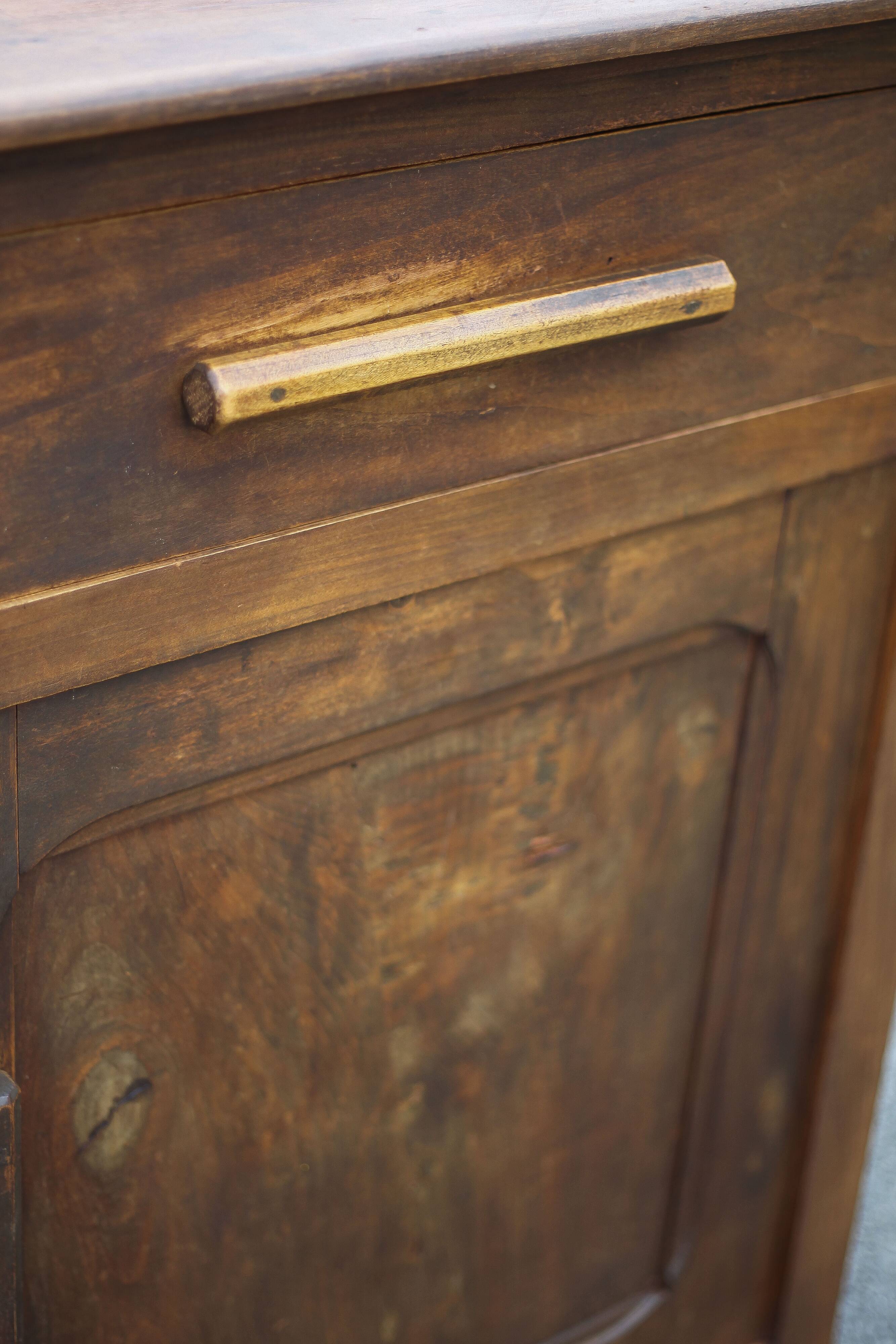 Buffet bas en bois bahut meuble de rangement, meuble ancien