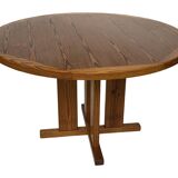 Vintage Design Pine Dining Table, Oval Table from the 1970s