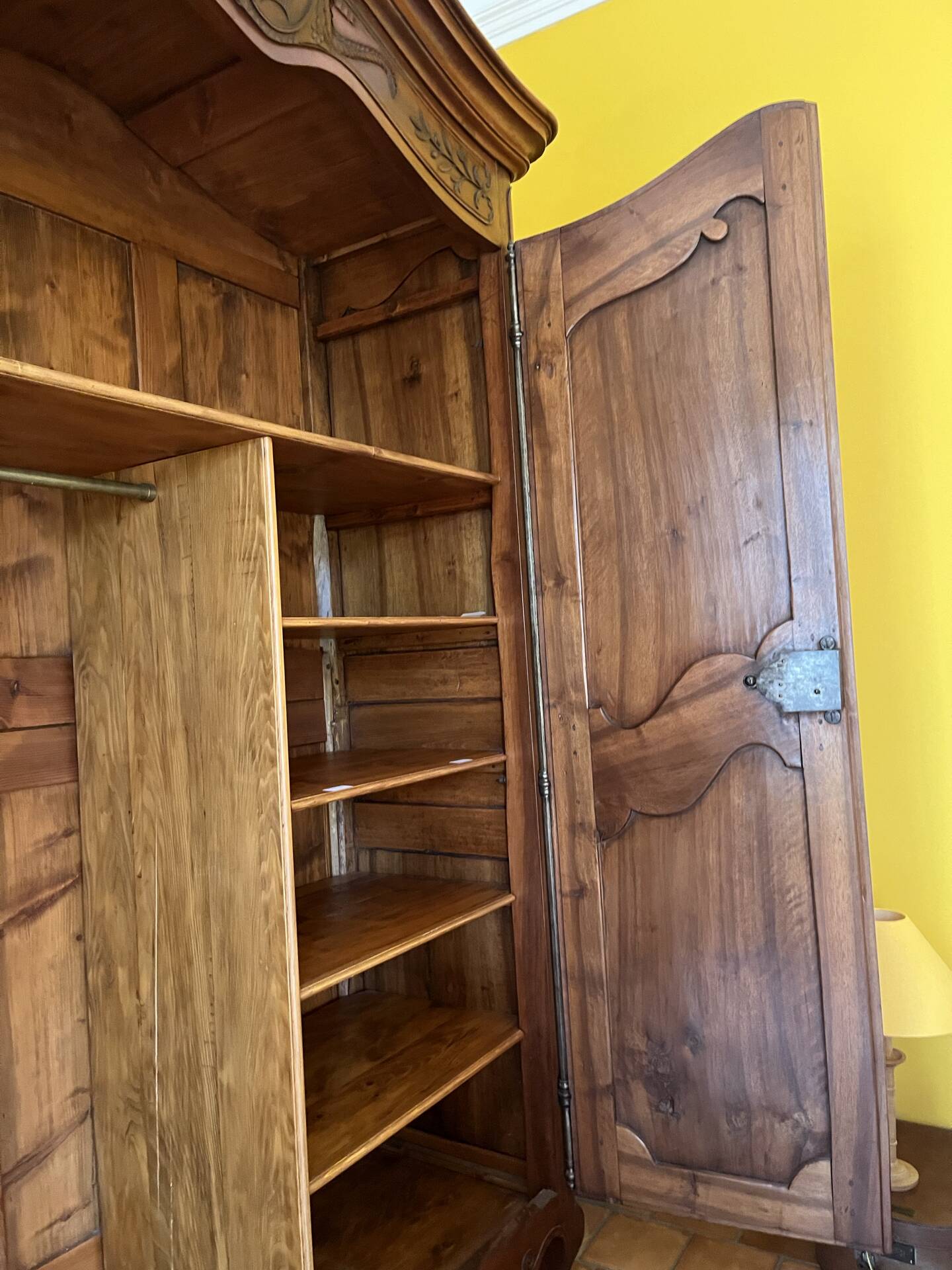 Wedding wardrobe, Provençal in solid walnut