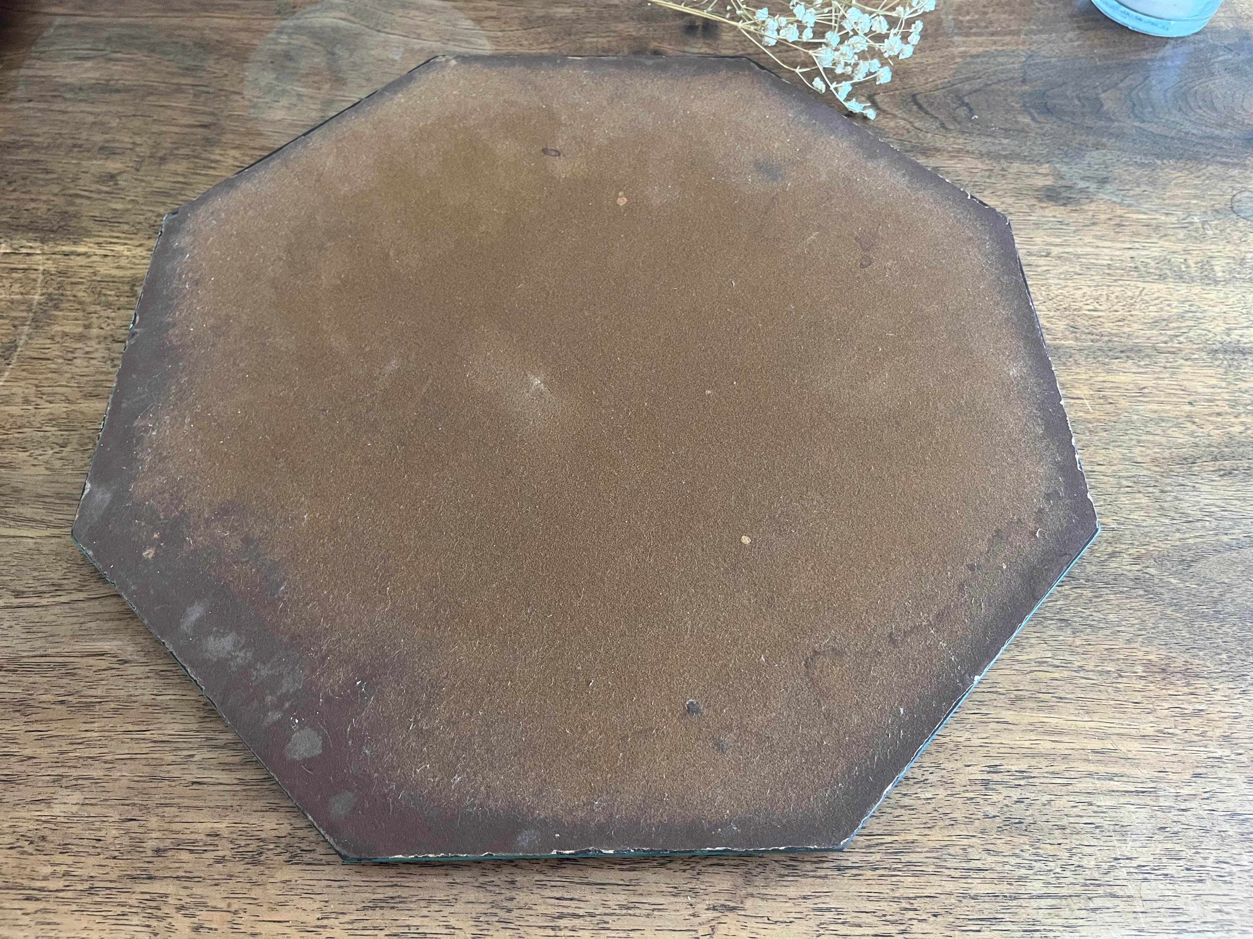 Octagonal beveled mirror 35 x 35 cm
