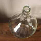 Clear glass demijohn carboy