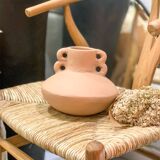Terracotta vase with terracotta handles