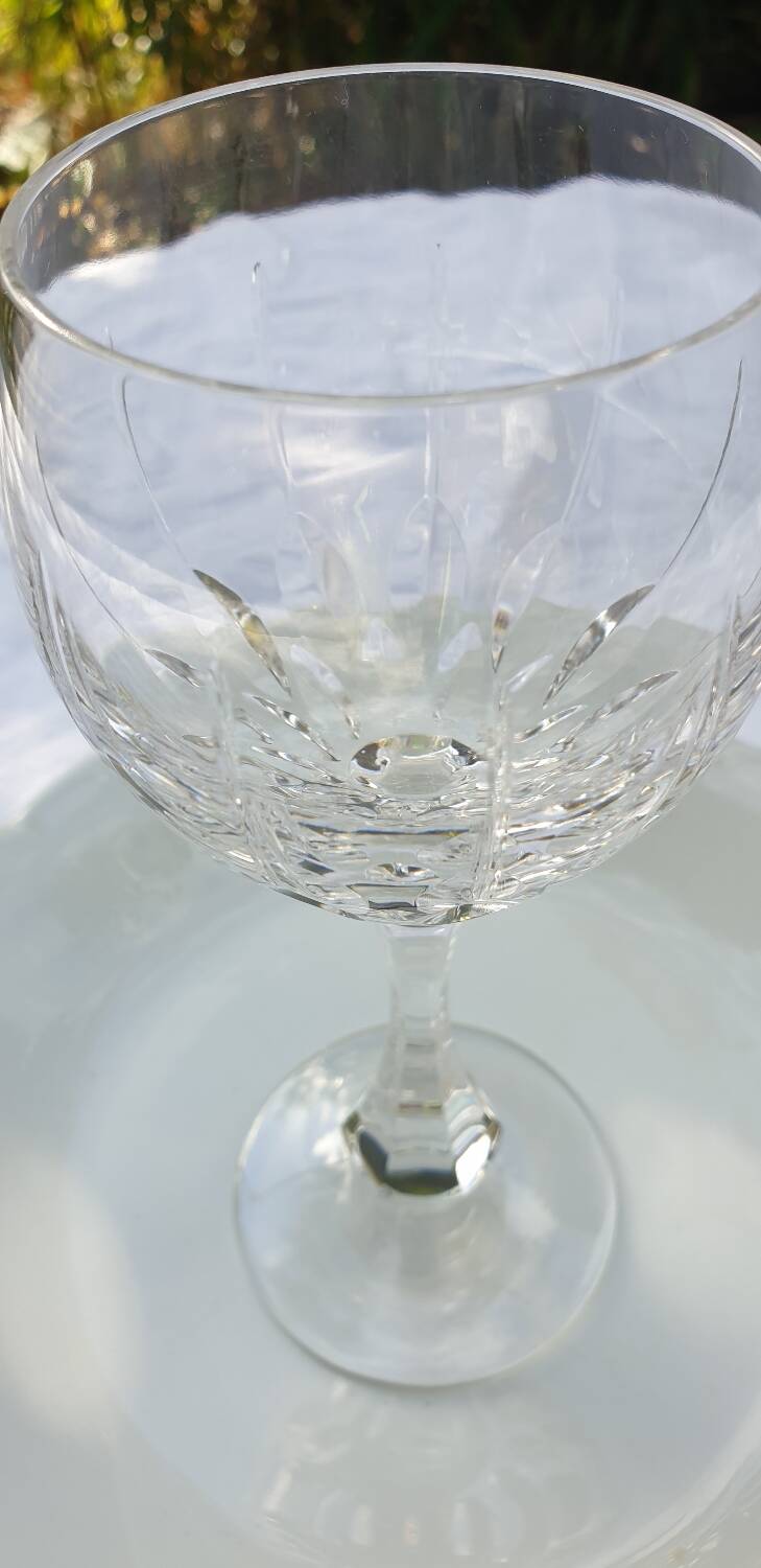 6 crystal glass Lorraine crafts