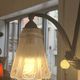 Pierre Gilles, beautiful art deco chandelier circa 1930 in bronze and molded glass