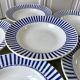Lot of 6 hollow plates digoin sarreguemines model "monique" 30s