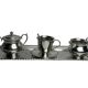 Selfish coffee service on a silver-plated metal tray, circa 1960