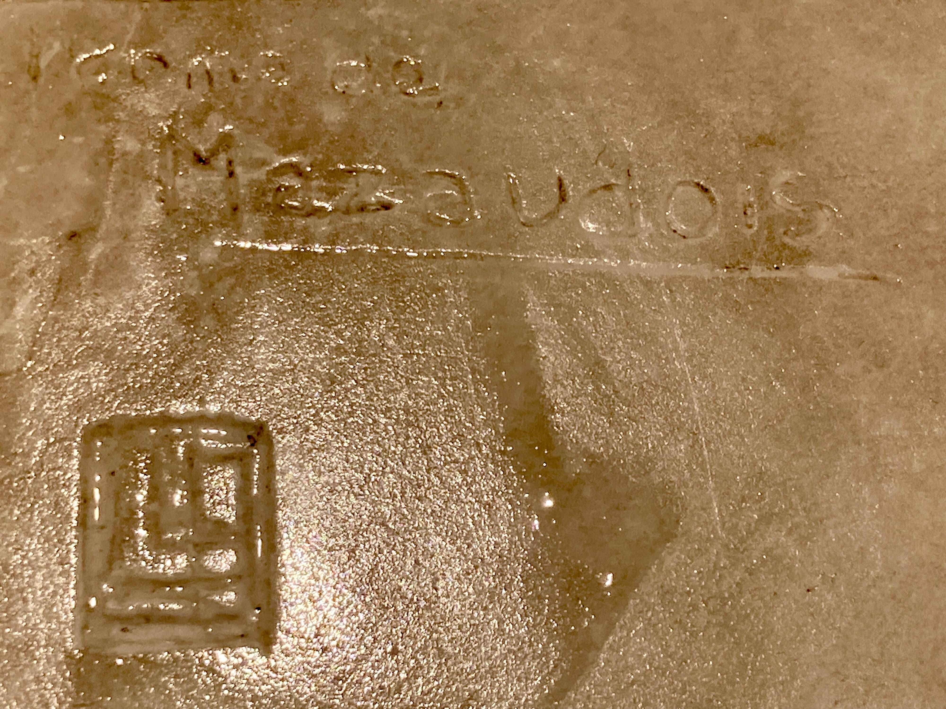 Large art deco ceramic vase by juliette mazaudois signed on the bottom