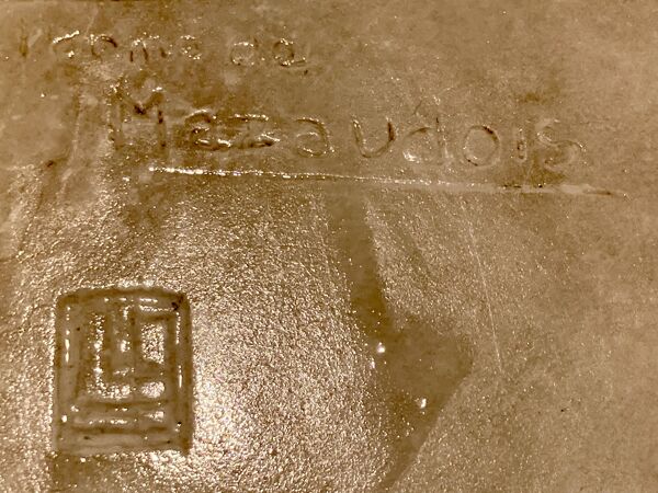 Grand vase art déco en céramique de juliette mazaudois signé au cul