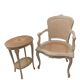 Fauteuils cabriolet canné louis xv en hêtre et selette ovale