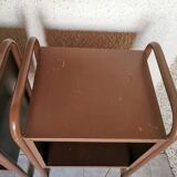 Pair of boarding school bedside tables