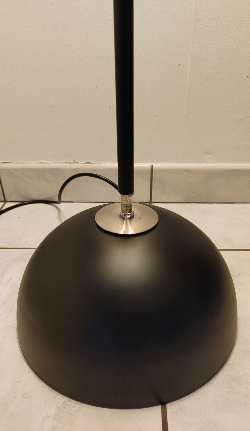 Lampadaire vintage champignon orange 1980