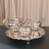 4-piece English silver tea set Victorian era