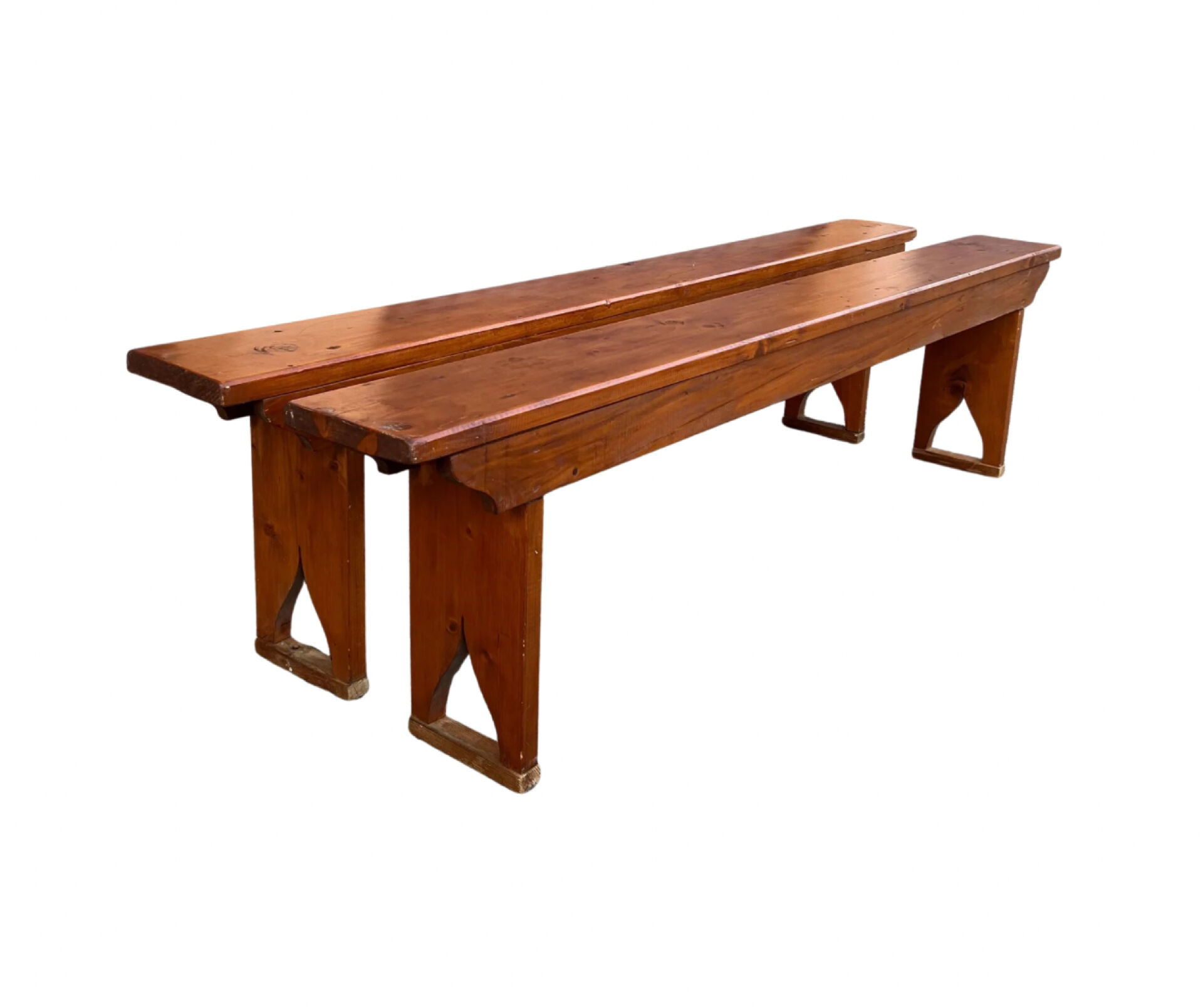 2 solid wood benches - farmhouse benches
