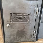 Old established furniture low industrial TV vintage oak and metal
