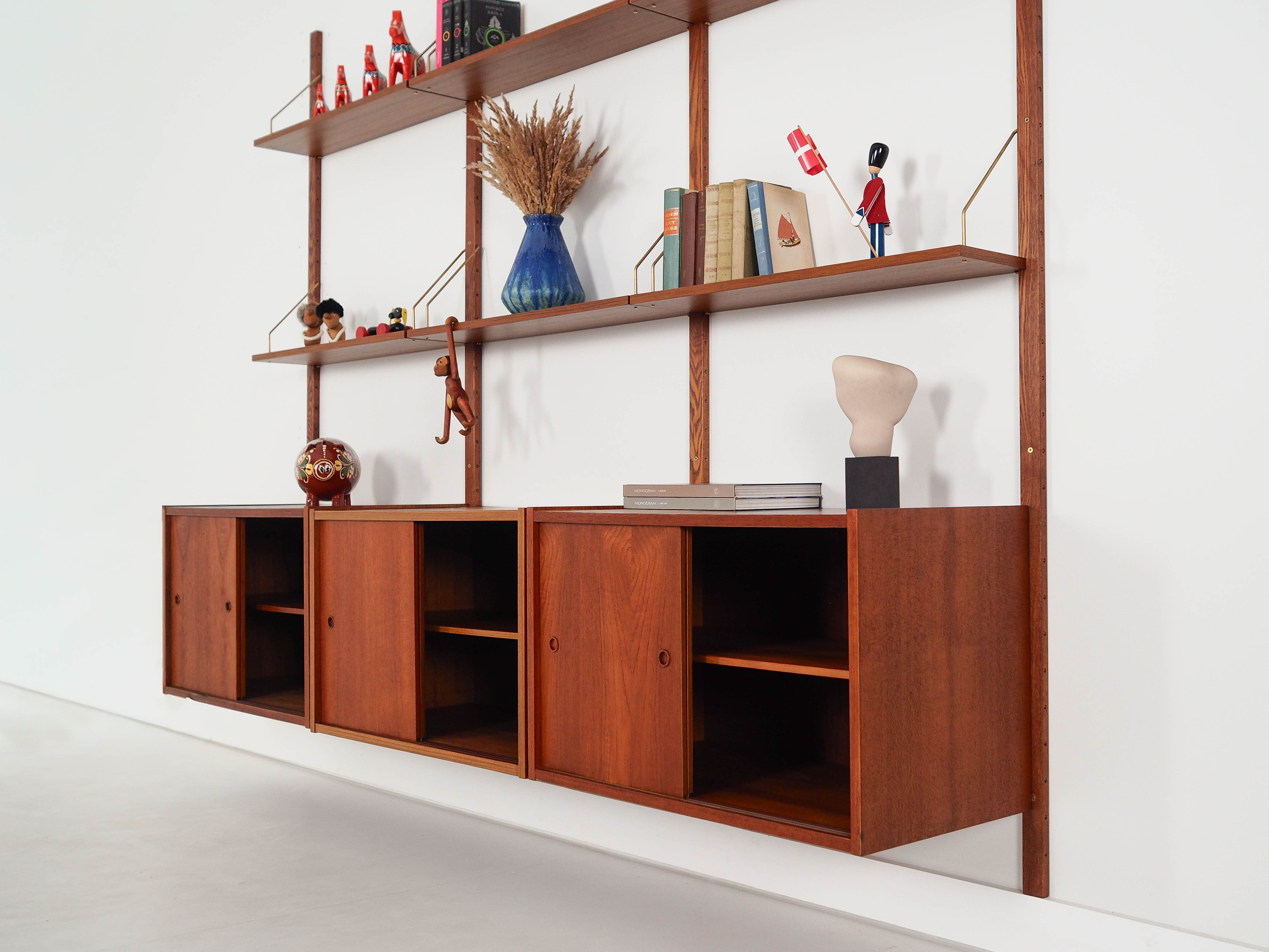 Teak modular bookcase PS System, Danish design, 1960s, manufactured by Rand