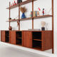 Teak modular bookcase PS System, Danish design, 1960s, manufactured by Rand
