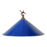 Industrial Blue Enamel Factory Pendant Lamp, 1950s