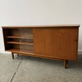 1960’s Mid-Century teak bookcase by Avalon with sliding doors
