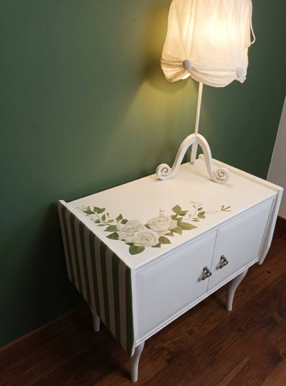 Vintage wooden bedside table