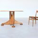 Table à manger sculpturale Sjoerd Soeters en bouleau Lundia Pays-Bas