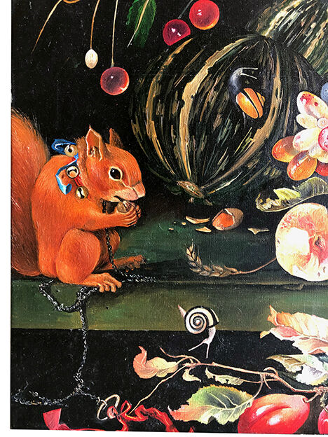 Binj. Oil on canvas XXth, still life signed and dated 04.96