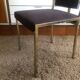 Set of 8 brass and alcantara chairs Romeo Rega 1970